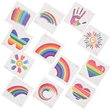 Garneck 24 Piezas Pegatinas Faciales de Lgbt Coloridos Stickers Decorativos para Fiestas y Celebraciones Gay