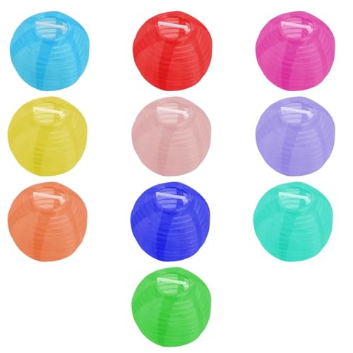 10PCS 3in Mini Linternas Farolillos de Papel Redonda Linterna Colgantes Pequeñas Decorativa Colgante Linternas de Papel para Jardín Decoración Exterior Fiesta Boda Aniversario Cumpleaños(Color)
