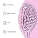 Ninabella Detangle Hair Brush for Women & Men - Does not Pull - Straightening Brushes for Straight & Curly Hair - Unique Spiral Detangling Hairbrush - Pink