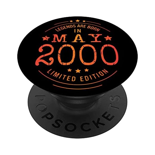 Cumpleaños Mayo 2000 Edición Limitada Regalo Legend May PopSockets PopGrip Intercambiable