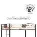 DHP Screen Loft Metal Bunk Bed with Desk and Ladder, Space-Saving Design, Silver Twin
