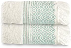 Allure Diamond Jacquard Textured Bath Mat, 100% Cotton, Reversible, Extra Large 55 x 85cm (Light Grey)