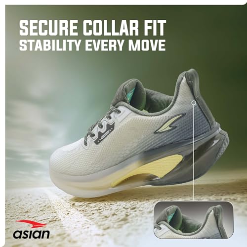 Image of ASIAN Navigator-01 Running Shoes for Men | Mega Pillow Sole Technology, Fish Yarn Breathable Upper, Arch Support Cushion, Lightweight & Comfortable Sports Sneakers for Boys