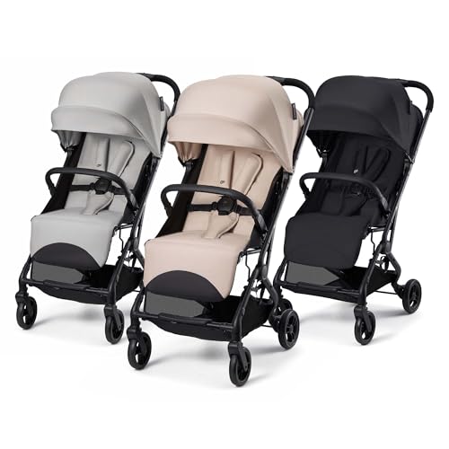 Kinderkraft Indy 3 Passeggino Leggero E Compatto, Chiusura Con Una Mano, Ultraleggero 7,3 Kg, Reclinabile, Cinghia Per Trasporto, Ruote Resistenti, Ideale Per Viaggi E Città, Nero - 6
