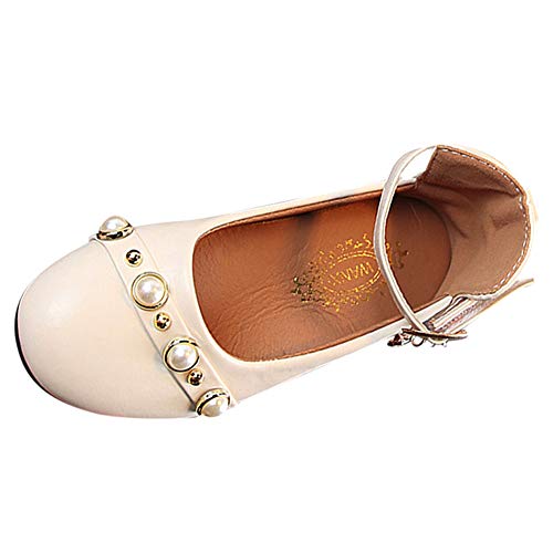 Zapatos de bebé, ASHOP Botines Bebe Invierno Piel Zapatos niña niño otoño 2018 Zapatillas casa Divertidas (Beige,3.5-4 Años)