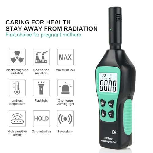 Medidor EMF Digital con LCD para Hogar y Oficina miniatura 2