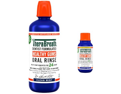 TheraBreath Healthy Gums Mouthwash, Clean Mint, Antigingivitis, 1...