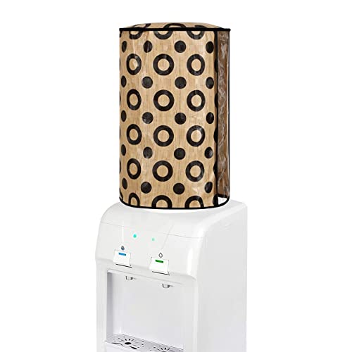 Image of Pack of 2 Pics. Polyvinyl Chloride Printed Waterproof and Oil-Proof Water Dispenser Bottle Cover, 20L, (Multicolour) (20 liter Water Bottel Cover) Combo Pack -Pack of 2 Pics. Brown Colour.
