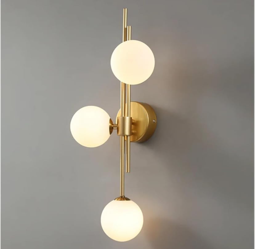 Image of Wall Lamp Chandelier Pendant Light, Home Decor for Bedroom, Living Room, Hallway, Cafe, Hotel, Restaurant (3 Light White Wall LAMP with LED Bulb Pack of 1)