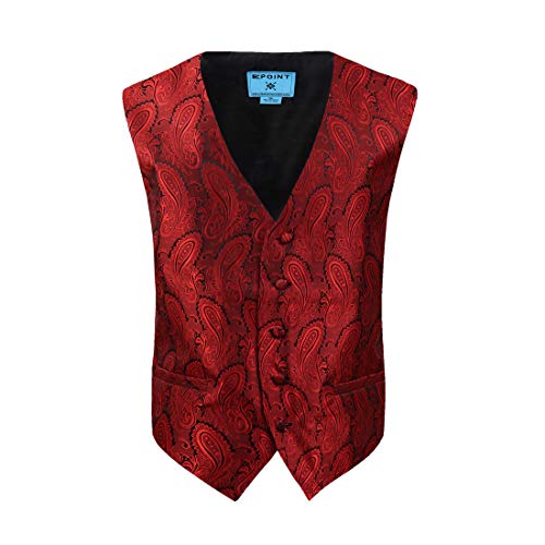 Epoint Men's Fashion Series Pattern Microfiber Dress Tuxedo Vest Neck Tie Set Mens4