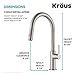 KRAUS Oletto Single Handle Pull Down Kitchen Faucet in Spot Free Stainless Steel, KPF-2820SFS