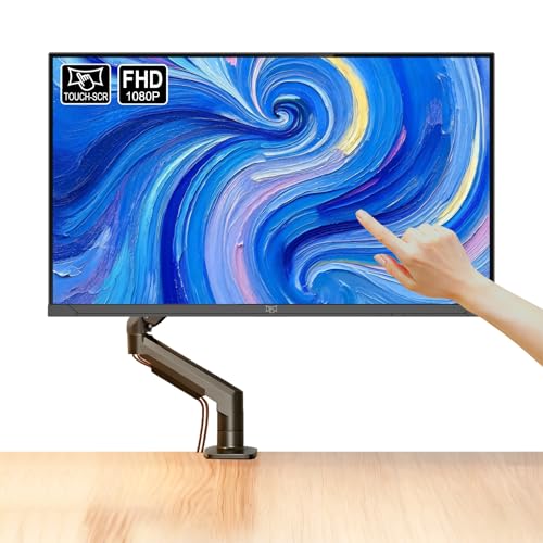 Image of Chengying Touch Screen Monitor | 32 inch FHD | Ultra Narrow Bezel Monitor with Ergonomic Bracket arm | Touch Panel and Display Panel 2in1