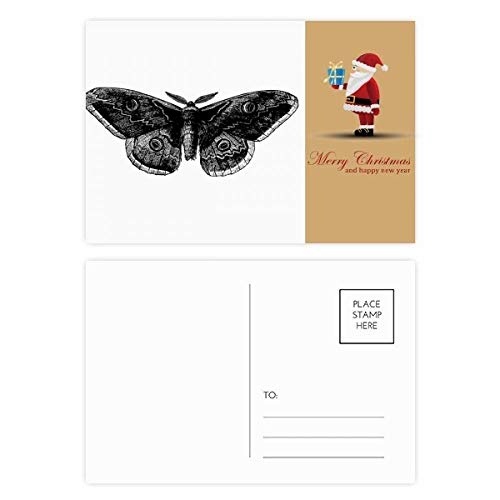 Cartes postales Père Noël Papillon Noir lot de 20 papeterie de Noël originale