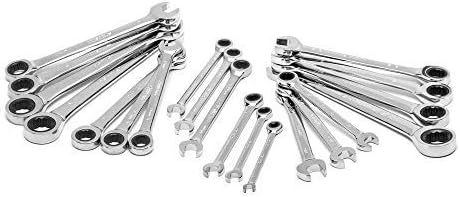 Husky Sae Mm Ratcheting Wrench Set With Stubby And Pouch 30 Piece