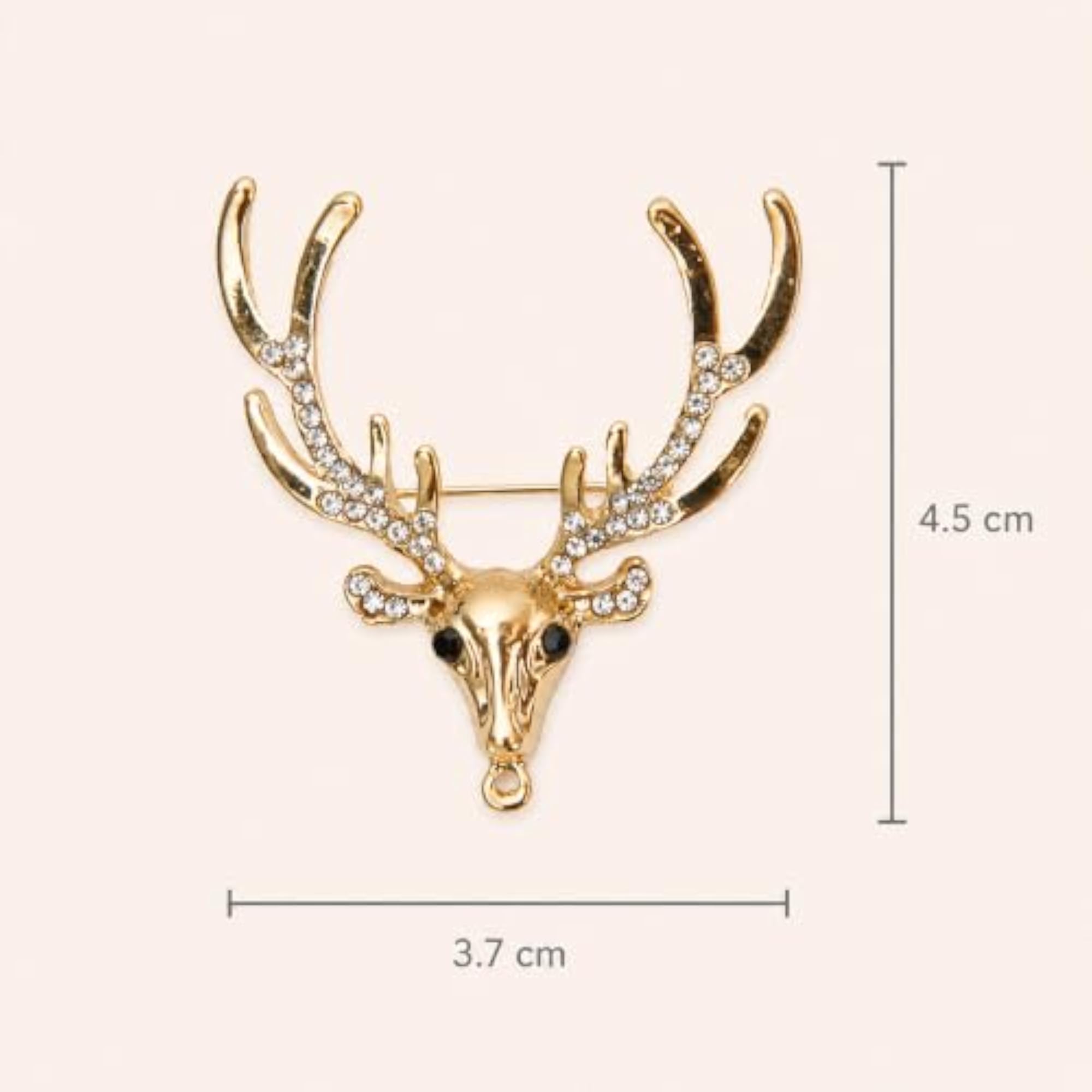 Golden Deer Lapel Pin for Elegant Attire