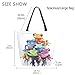 ZzWwR Colors Frogs Fashion Design Extra Large Canvas Gym Shoulder Tote,Durable Reusable Daily Top Handle Bag for Mens Womens Yoga Weekender Picnic Beach Travel Market Shopping