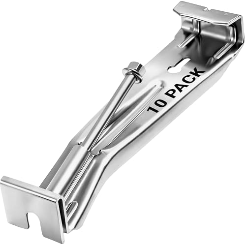 Gutter Hangers 5 Inch with Screws Aluminum K-Style Hidden Gutter Hangers Easy Installation 10 Pack