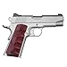Cool Hand 1911 Grips for Compact/Officer/Kimber Ultra Carry ii, Black Screws Included, for Left and Right Handed, Finger Grooves, with Ambi Safety Cut, Red/Black G10