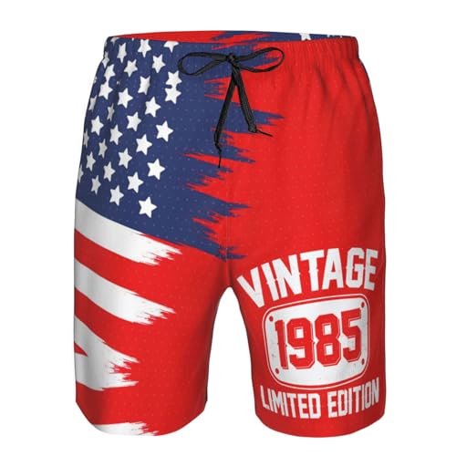 Funny 1985 Vintage 40th Birthday Gifts 40 Years Old Gifts Mens Swim Trunks Men's Long Boardshorts Mens Bathing Suits4