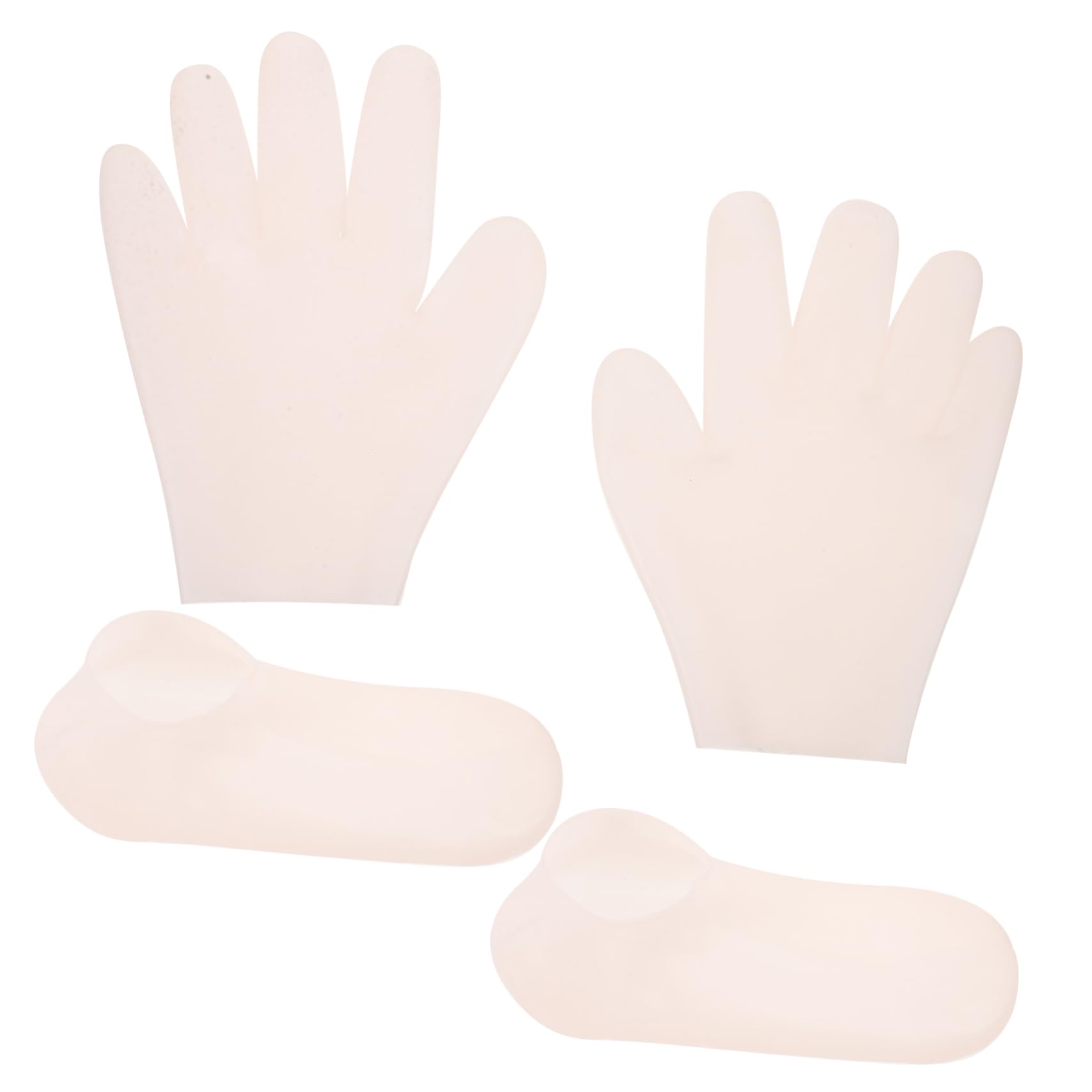 TOVINANNA 1 Set Moisturizing Gel Socks and Gloves for Cracked Heel Repair Comfortable Foot Care for Dry Skin Reusable Skin Hydration Treatment