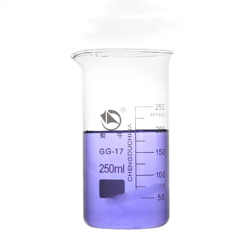 1 pz da 50 ml a 2000 ml Becher in vetro alto for laboratorio chimico Becher in vetro borosilicato trasparente ispessito con beccuccio(800ml)