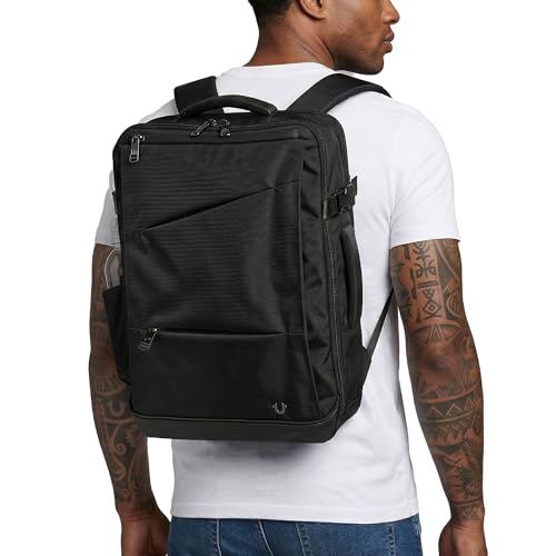 Morrales para laptop True Religion para hombre y mujer Negro miniatura 3