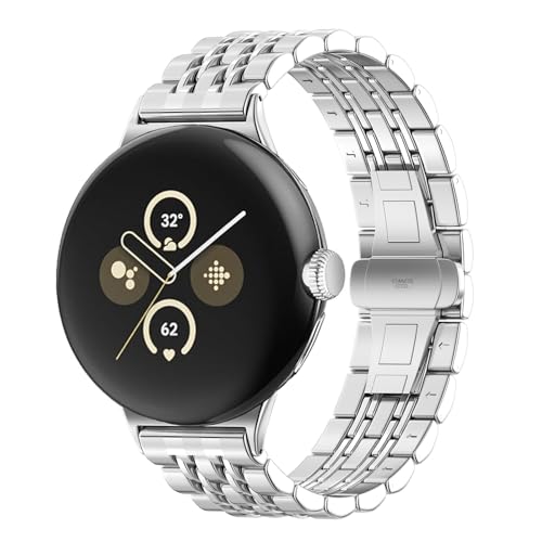 Mtozon �X�e�����X�X�`�[���o���h Google Pixel Watch 4/3 41mm Watch2 Watch1�����p���X�g�o���h �����Y �V���o�[
