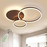 ☂ Deckenbeleuchtung:L65cm×W50cm×H6cm. Spannung:220V, Leistung: 54W, Material -Elegante Deckenleuchte im Kreis-Design, mit hochwertigem Lampekörper aus Aluminium und Lampeschirm aus Acryl, die Abdeckung für die direkte Montage unter der Decke.
