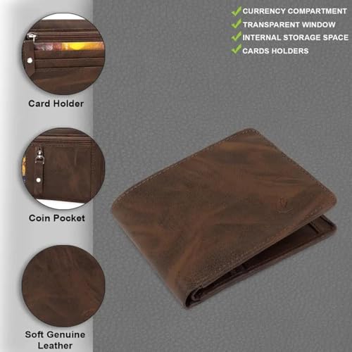 Image of SAMTROH Double Zipper Pu Leather Wallet for Men | 3 Card Slots | 2 Secret Compartments | 2 Currency Compartments | 1 Coin & Zip Pocket