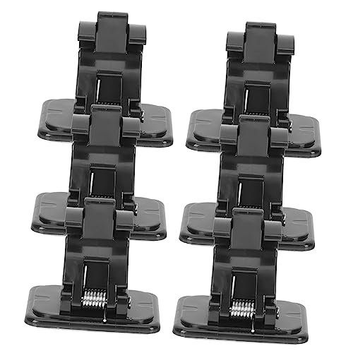 SOLUSTRE 3sets Curtain Rod Fixing Clip Strong Adhesive Hanging Rod Holder No Drill Installation for Smooth Surfaces for Bathroom Bedroom Kitchen and Living Room 6pcs*3