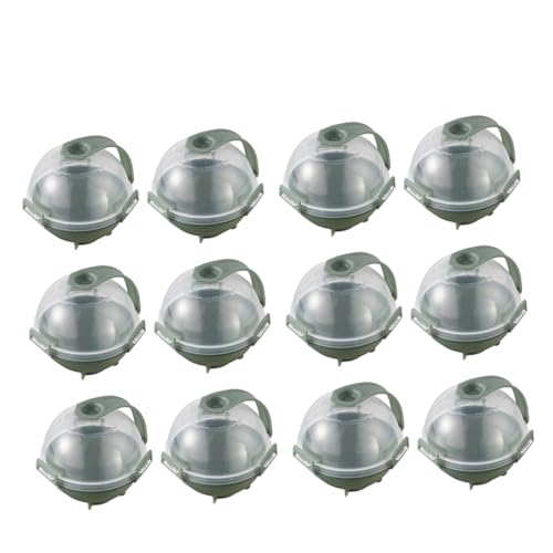 Molde de 12 pelotas de hielo de plástico verde miniatura 1