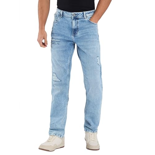 Image of Spykar Men's Ricardo Comfort Fit Mid Rise Casual Jeans
