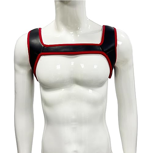 ZUYPSK Mens Double Shoulder Strap Body Chest Harness Belt Muscles Protector Cosplay Costume2