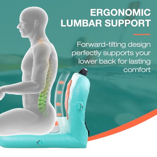 Image of Niphean Kayak Seats with Back Support,Ergonomic Paddle Board Seat | Inflatable Sturdy Kayak Accessories for SUP Paddleboard, Boat, Canoe, Kayak Seat Cushion for Versatile Use