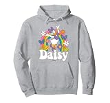 Daisy Duck - Spring Rainbow Flowers Butterflies Pullover Hoodie