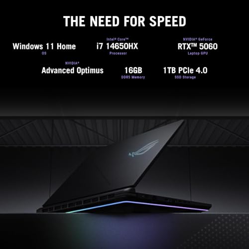 Image of ASUS ROG Strix G16 (2025) Gaming Laptop, 16 inch FHD+ 165Hz /3ms, RTX 5060, i7 14650HX, 16GB DDR5, 1TB SSD + Microsoft 365 Personal 12-Month Subscription Bundle