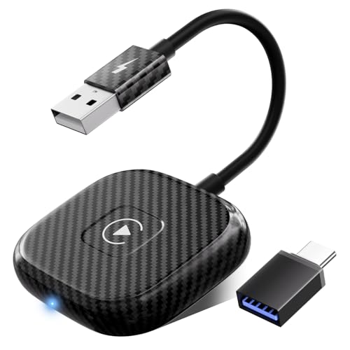 UWECAN CarPlay Wireless Adapter, Wireless CarPlay Adapter für iPhone, Konvertieren Werkseitig Verkabeltem OEM CarPlay zu Wireless, Kompatibel mit Autos ab 2017, für iPhone iOS 11 und Höher
