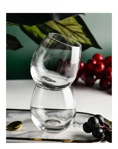 RYHMHA Lot de 2 verres à whisky en cristal - 360 ml - Cadeau pour homme et femme