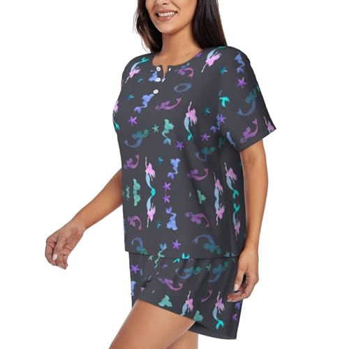 Pyjama sirène contre la chaleur nocturne ensemble 2 pièces ample anti-transpiration - 2