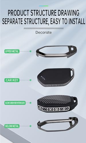 Protège clé Kia EV9 EV5 boîtier métal noir pour éviter les rayures de clés