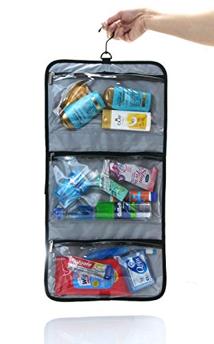 Simplily Co. Hanging Stackable Travel Toiletry Make-up Undergarments Tiddy Organizer Roll-up Bag (B