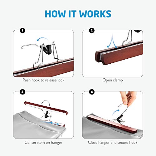 Zober ZO-W402 High-Grade Wooden Pants Hangers thumb #3