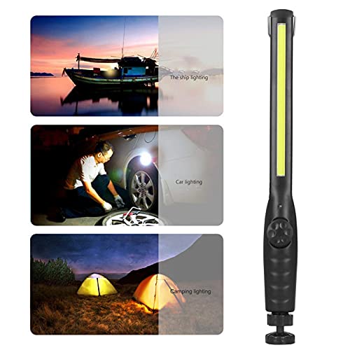 LED-werklamp Zaklamp, 2-pack COB oplaadbare werklampen met magnetische voet Grillverlichting LED-zaklampen Inspectielamp… - Image 6