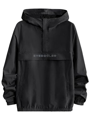 Image of Noble Monk Men's Polyester Standard Length Color Solid Ragular Fit Jacket |Full Sleeve Hooded Windcheater Jacket