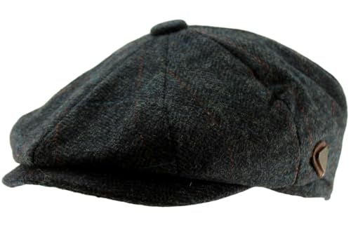 Casquette baker boy en laine bleu marine Royal Stallion taille XL 61 cm style chevrons élégant