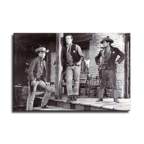 MARTIN RICKY NELSON RIO BRAVO WESTERN COWBOY JOHN WAYNE DEAN Canvas Art Poster And Wall Art Picture Print Modern Family Bedroom Decor Posters 16x24inch(40x60cm)