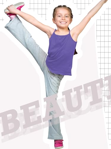 Image of Geyoga 6 /8 Pcs Girls Tank Top Sleeveless Racer Back Top Camisole Cami Undershirts