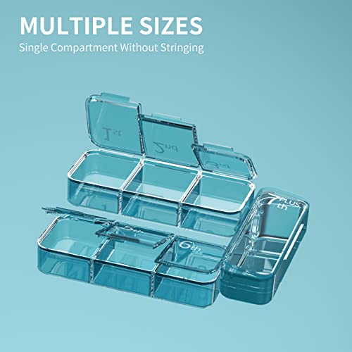 Ofidus 7 Large Cells Travel Pill Box - 7 Day Moisture Proof Pill Organizer With Transparent Lid, Easy To Open & Removable Individual Pill Containers Suitable For Fitness,Work,Home,Travel(Brown) #TOP3