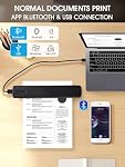 Wireless Portable Printer – Compact Mini Printer for Photos, Documents & Labels, Bluetooth & USB Connectivity, Lightweight Design for Home, Office, and Travel