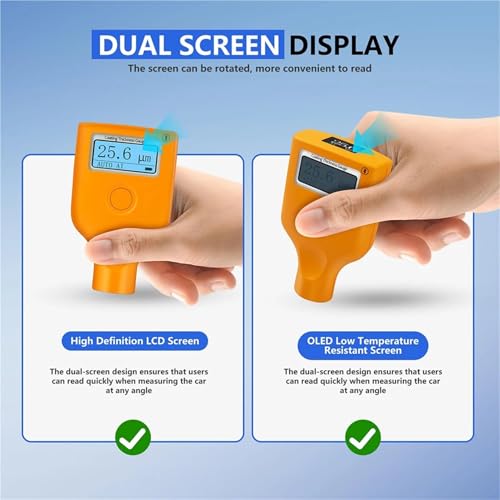 Thickness Gauge LS236 instrumento medidor de grosor de película de pintura para carro con medición magnética miniatura 6
